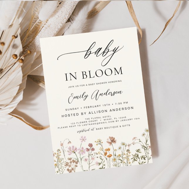 Bebê de flor selvagem no Bloom Chá de fraldas Terr (Criador carregado)
