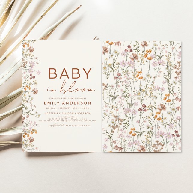 Bebê de flor selvagem no Bloom Chá de fraldas Terr (Criador carregado)
