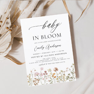 Bebê de flor selvagem no Bloom Chá de fraldas Terr