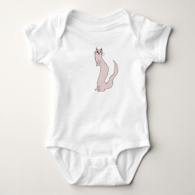 Bebê de Gato Esticado Top (Frente)