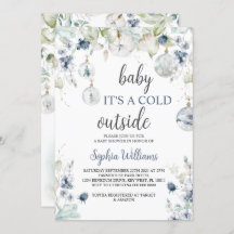 Bebê de inverno É um Convite Frio Fora do Chá