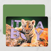 Bebê de NiCK DAViD - convite do chá do tigre