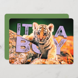 Bebê de NiCK DAViD - convite do chá do tigre