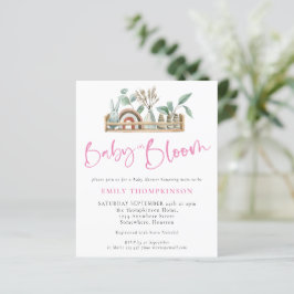 Bebê De Orçamento Em Bloom Boho Bebê Chá Rosa Conv