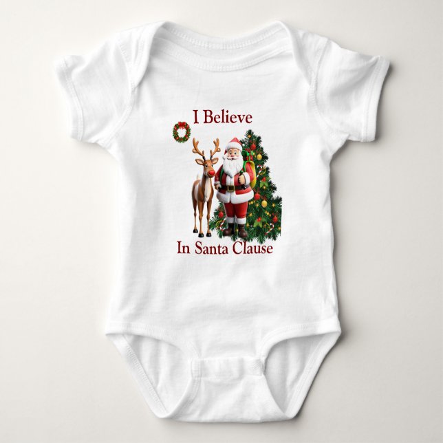 bebê de Papai Noel camiseta (Frente)