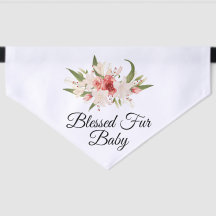 Bebê de Pelúcia Abencoado com Desenho Floral em Aq