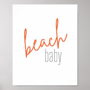 bebê de praia. Cartaz e Impressões