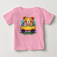 Design de camiseta de animais para crianças.