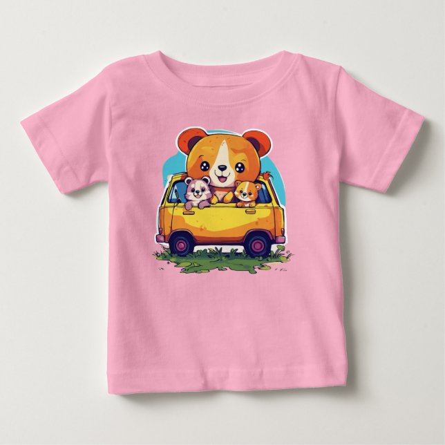 Bebê Design de camiseta de animais para crianças. (Frente)