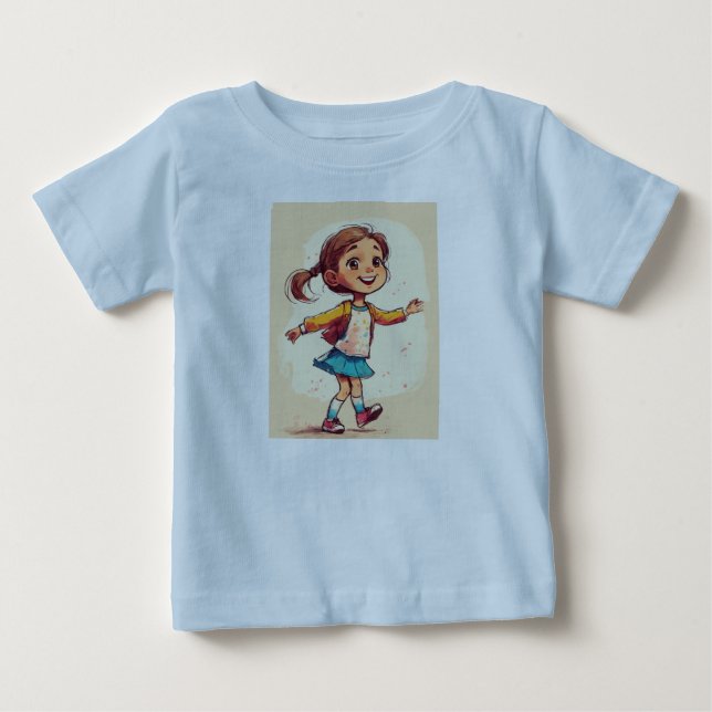 Bebê Design de Camiseta de Bebê: Um Delight para Menina (Frente)