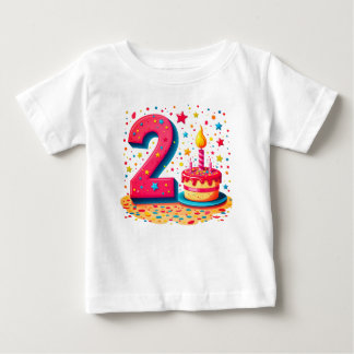 Bebê Designs de camiseta para o aniversário de dois ano