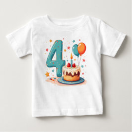 Bebê Designs de camiseta para o aniversário de quatro a