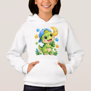 Bebê Dinossauro Fofo Brilhante Capuz Branco Infant