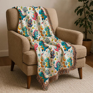 Bebê Dinossauro Fofo Cobertor Dinossauro Colorido 