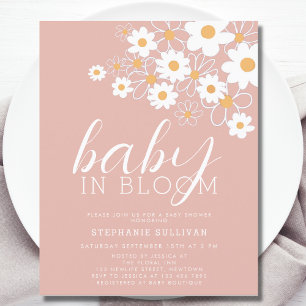 Bebê do Orçamento no Bloom Daisy Pink Chá de frald