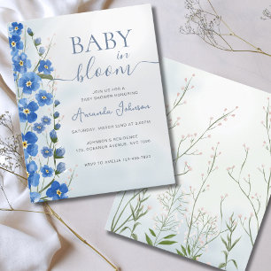 Bebê do orçamento no Chá Floral Azul Bloom Boy