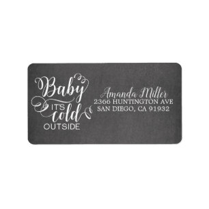 Bebê do quadro é etiqueta de endereço exterior