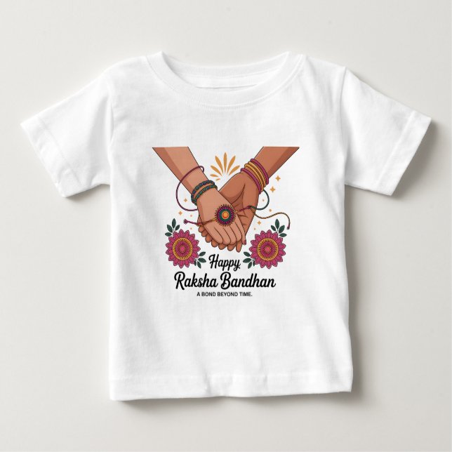 Bebê do Raksha Bandhan Camiseta Jersey Fina (Frente)
