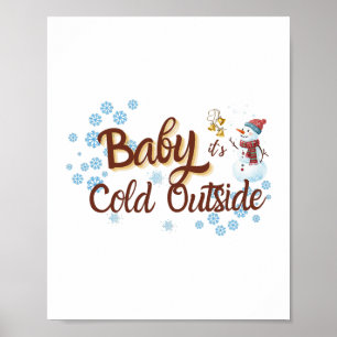 Bebê É Frio Fora do Poster de inverno