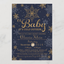 Bebê é parte externa fria, convite do chá do