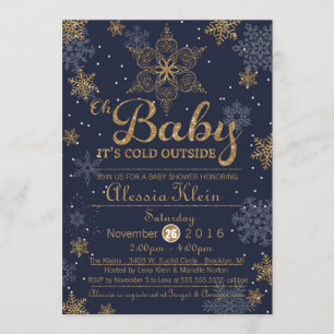 Bebê é parte externa fria, convite do chá do