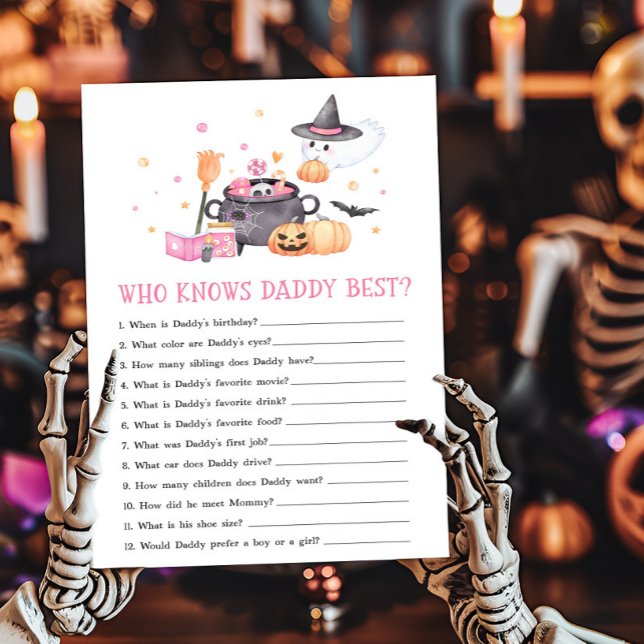 Bebê é rosa que sabe o melhor jogo do Pai (Baby is Brewing Baby Shower Who knows Daddy Best Game)