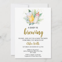 Bebê editável está criando convite para Chás de fr