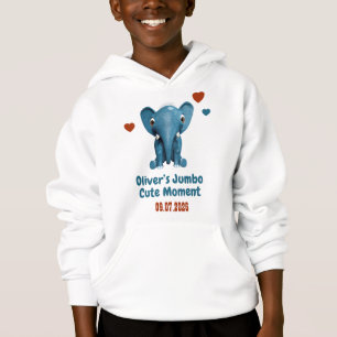 Bebê Elefante Nome Personalizado Data Momento Fofo