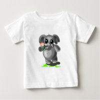 Elefante para bebês com camiseta para bebês de flo