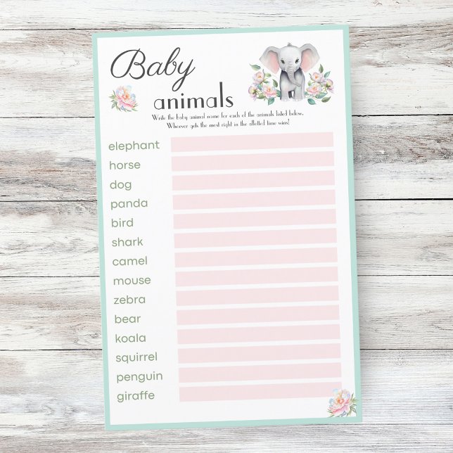 Bebê Elefante Peonias e Balões Bebê Animal (Break the ice, spark conversations, and set a lively tone!)