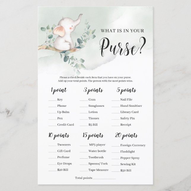 Bebê elefante verde o que está em seu jogo de bols (Frente)