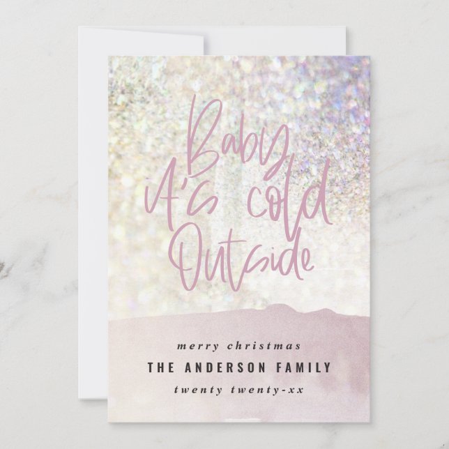 Bebê elegante está frio fora do Natal (Frente)