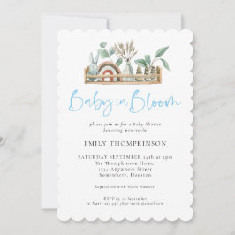 Bebê Em Bloom Blue Boho Brinquedos Convite Para Ch
