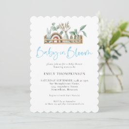 Bebê Em Bloom Blue Boho Brinquedos Convite Para Ch