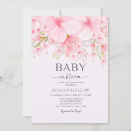 Bebê Em Bloom Floral Chá de fraldas Convite