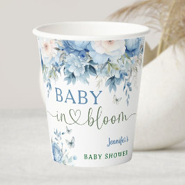 Bebê em Bloom Floral Chá de fraldas Dusty Blue