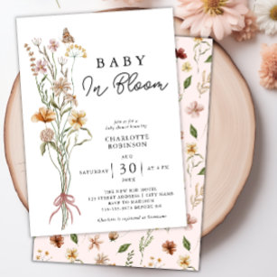 Bebê Em Bloom Primavera Floral Convite Para Chá de