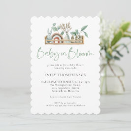 Bebê Em Bloom Sage Boho Toys Convite Para Chá