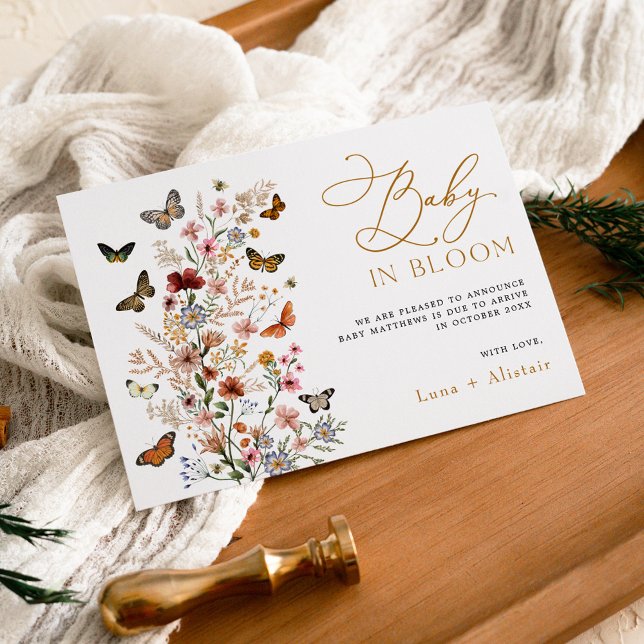 Bebê em Bloom Wildflower Anúncio de Gravidez (Criador carregado)