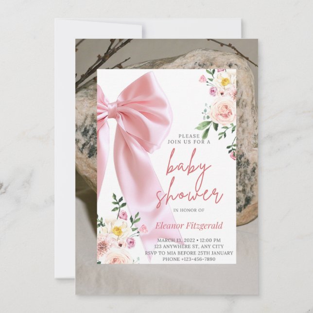 Bebê Em Convite Bloqueado, Convite Ao Chá de frald (Verso)