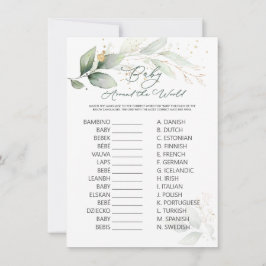 Bebê em torno do jogo mundial Folhagem verde e Dou