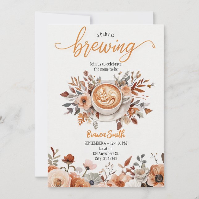 Bebê está criando convite (Frente)