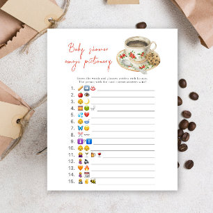 Bebê está criando o jogo Emoji do chá de fraldas