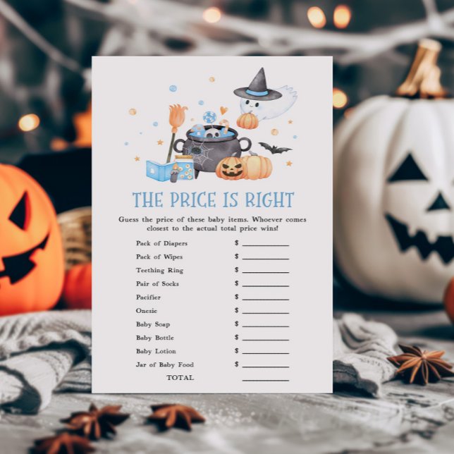 Bebê está deixando o azul O preço é o jogo certo (Baby is Brewing Baby Shower The Price is Right Game)