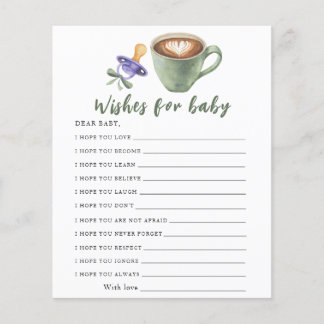 Bebê está preparando café - desejos para o bebê
