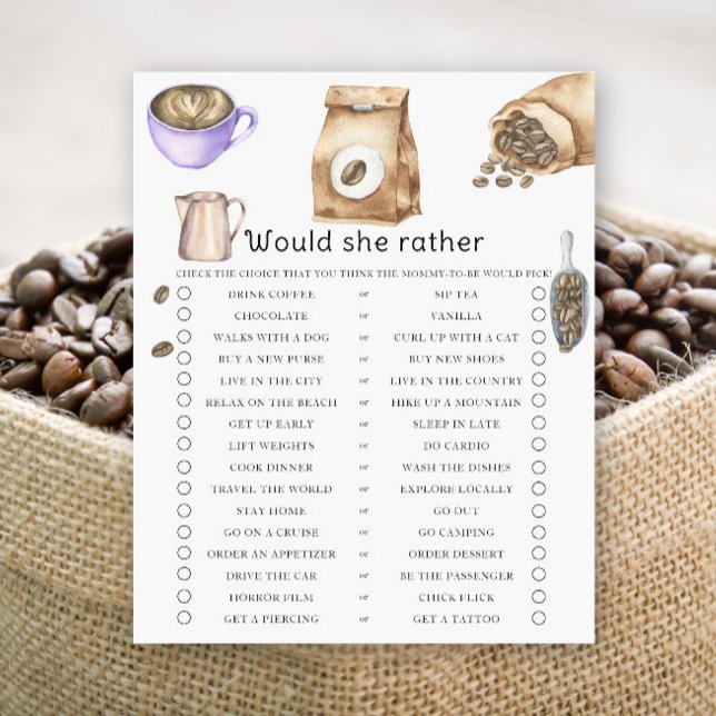 Bebê está preparando café Ela faria preferencialme (Criador carregado)