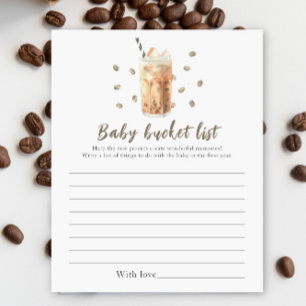Bebê está preparando café gelado - Lista de baldes