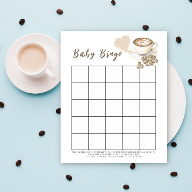 Bebê está preparando café Jogo de bingo de chá de  (Criador carregado)