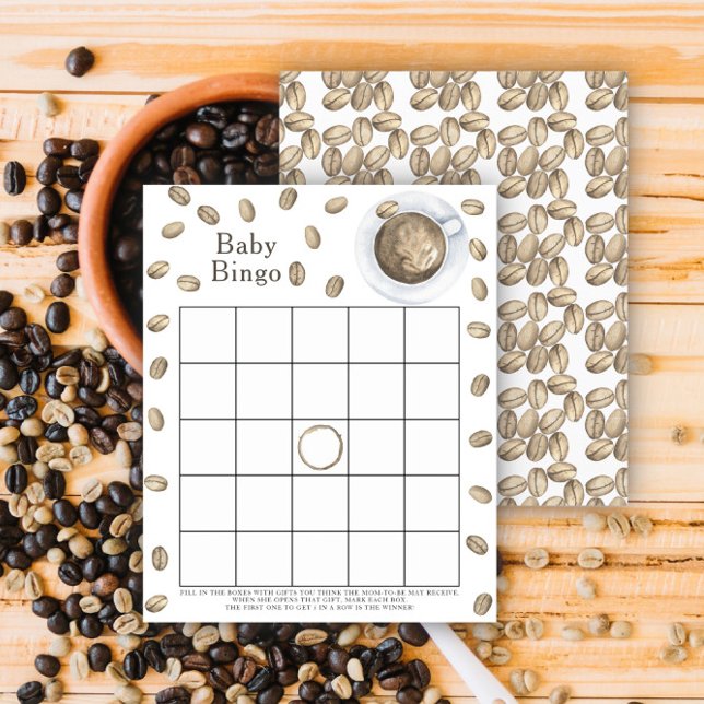 Bebê está preparando café Jogo de bingo para chá d (Criador carregado)