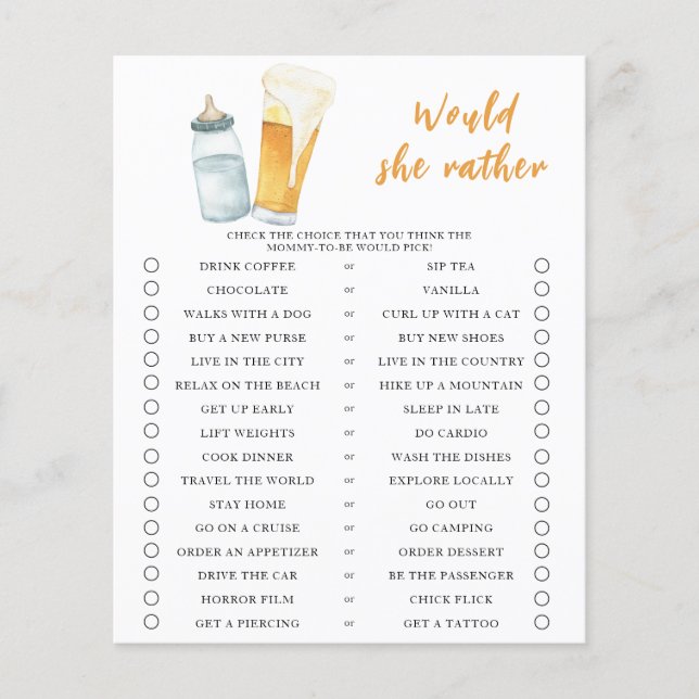 Bebê está preparando cerveja. Ela preferencialment (Frente)